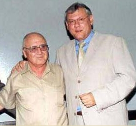 Flávio Araújo e Milton Neves em 2001 - O Milésimo Gol de Pelé